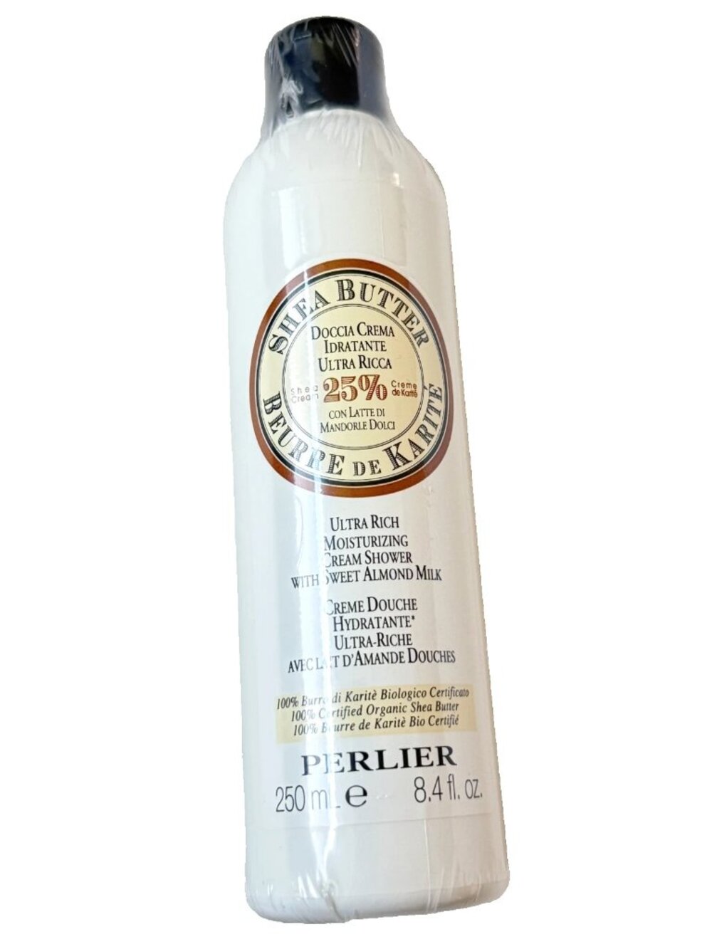 Perlier Shea Butter NEW Ultra Rich Moisturizing Cream Shower Almond Milk 8.4 oz